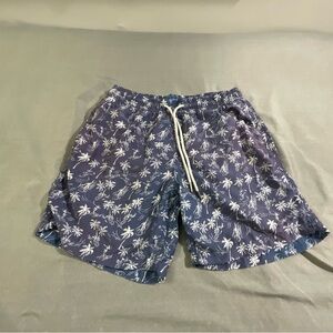 Men's Blue Palm Tree Swim Shorts
